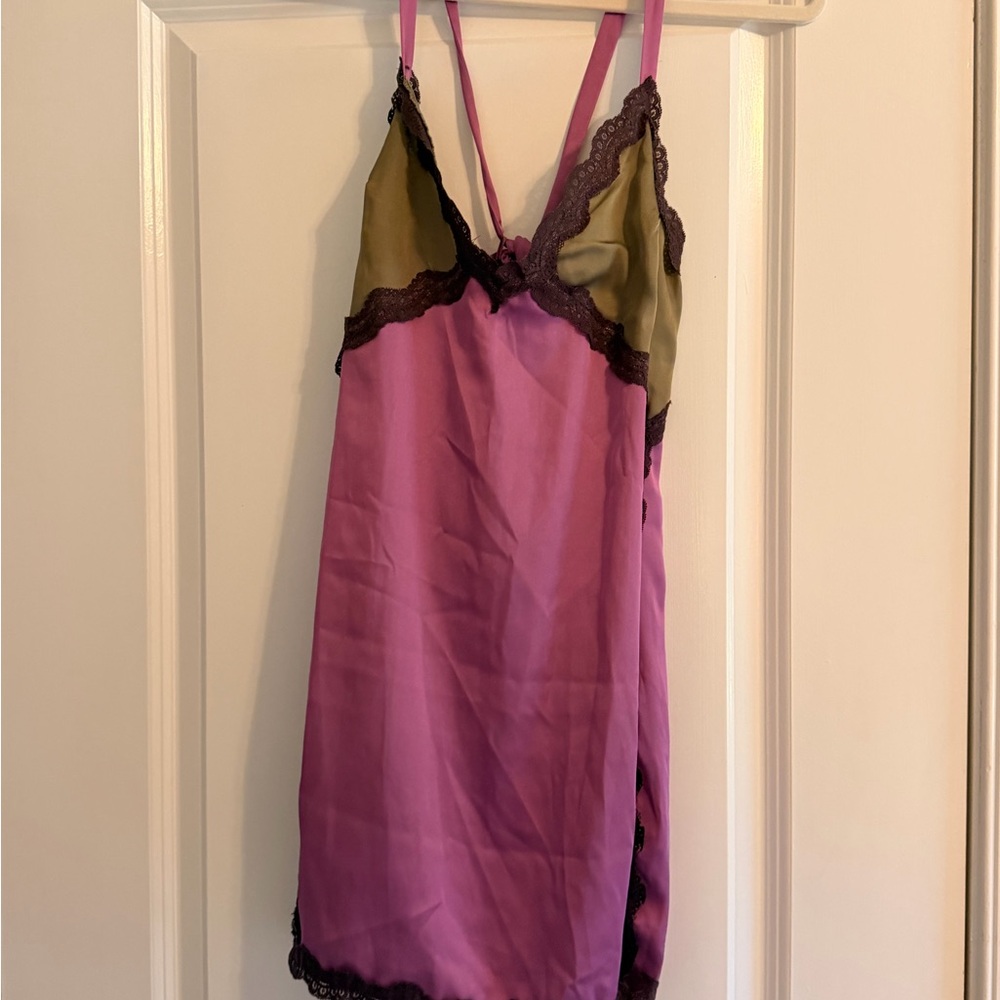 FP NWT Purple and Olive Lace tunic